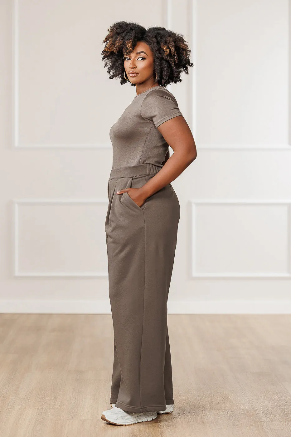 Baily Round Neck Bodysuit - Mink