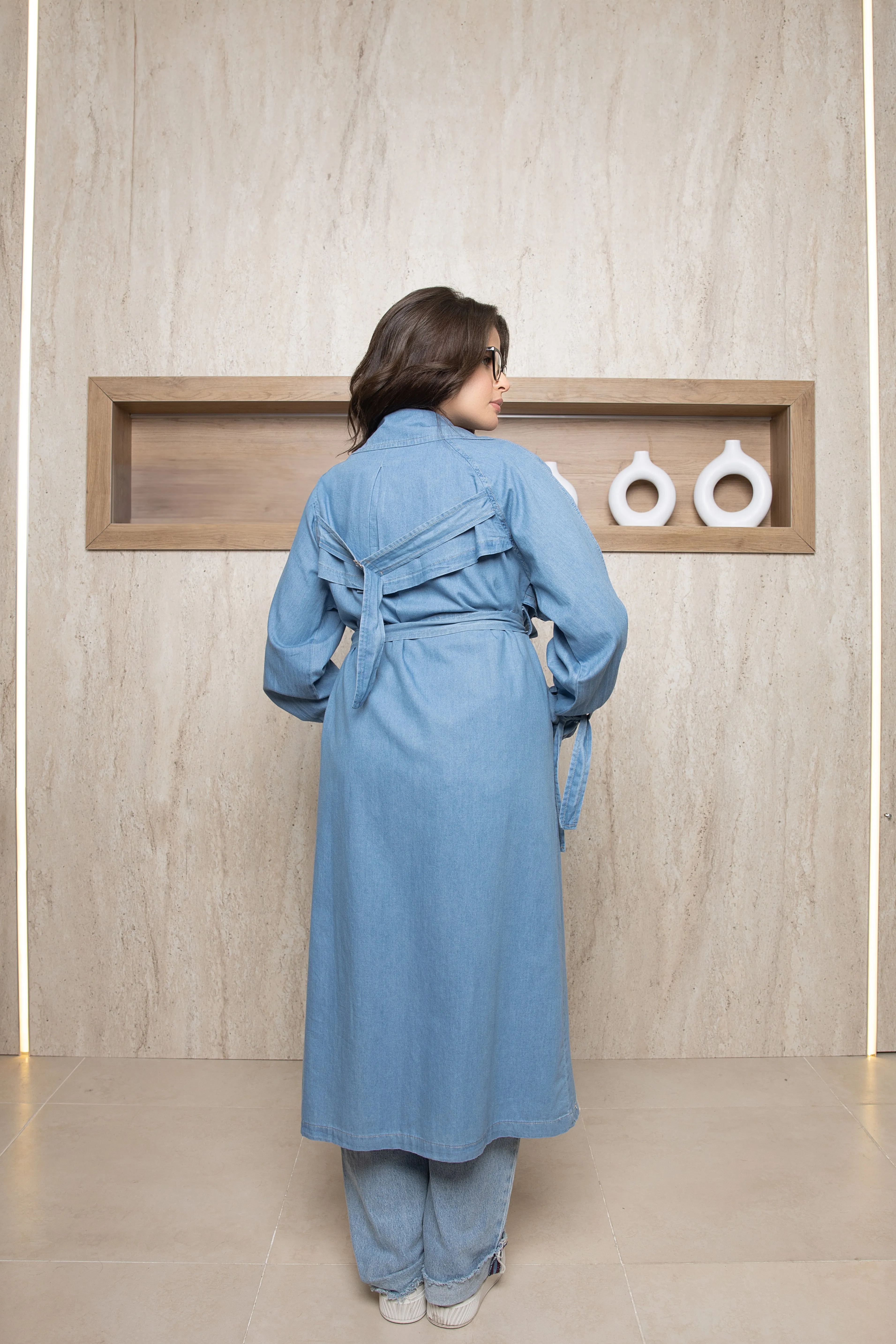 Classic Trench Coat - LIGHT JEANS