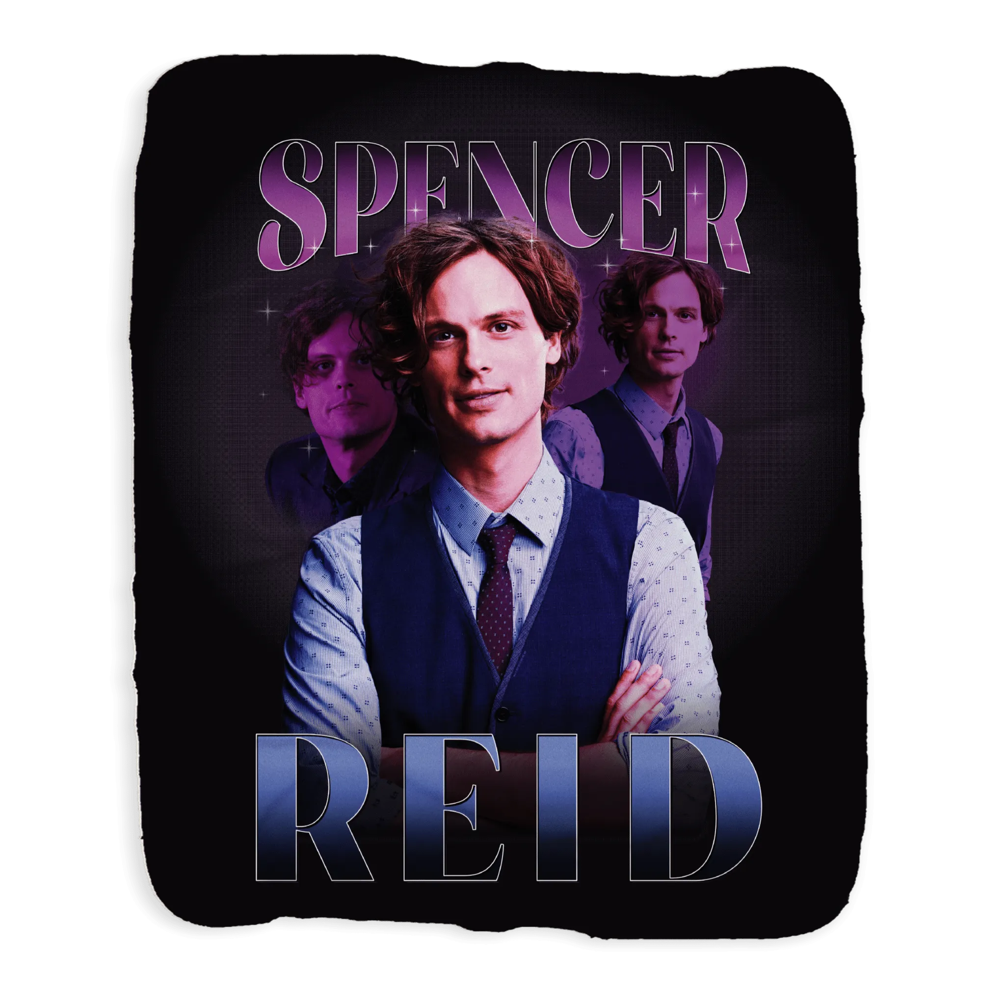 Criminal Minds Spencer Reid Heart Throb Sherpa Blanket