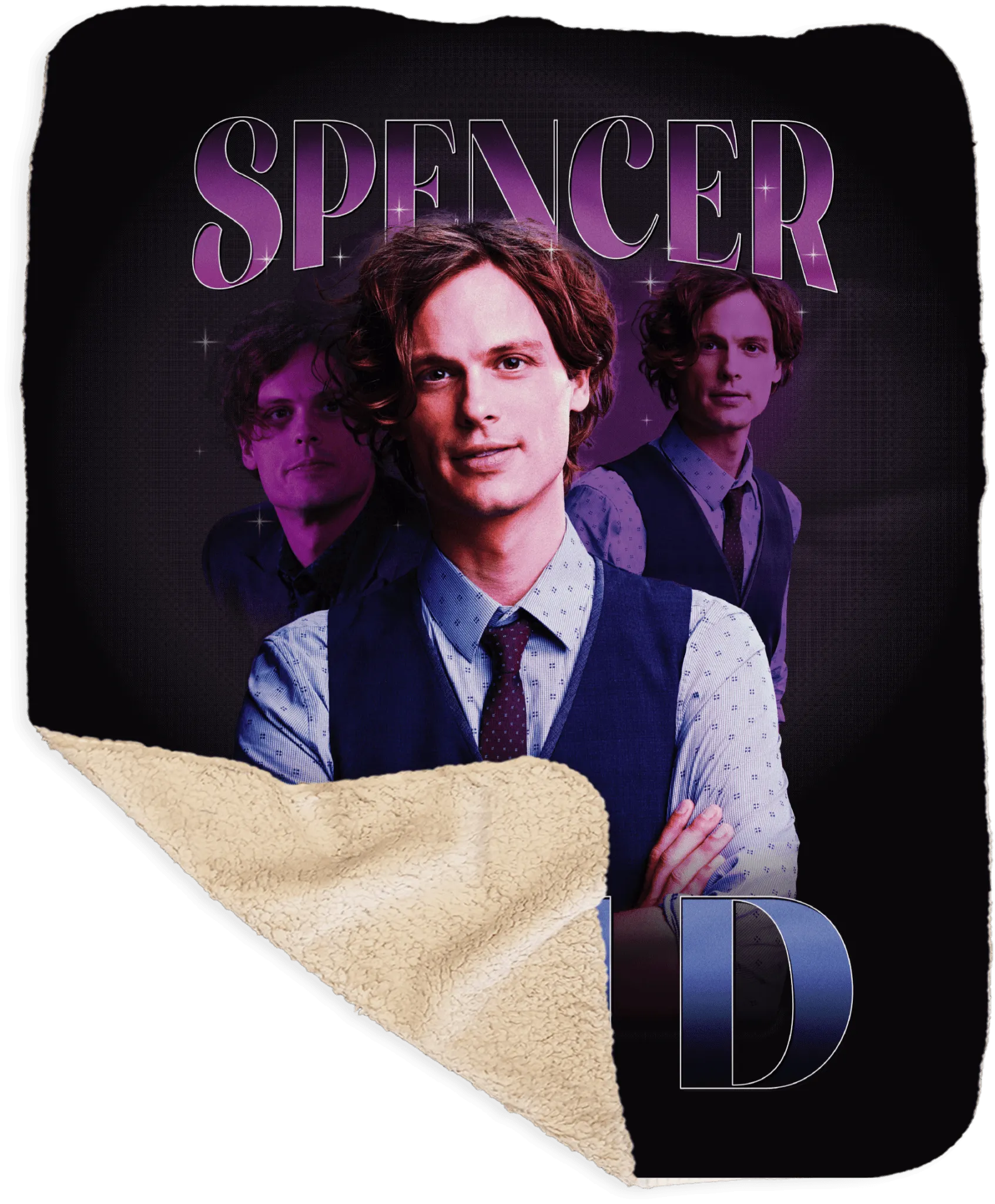 Criminal Minds Spencer Reid Heart Throb Sherpa Blanket