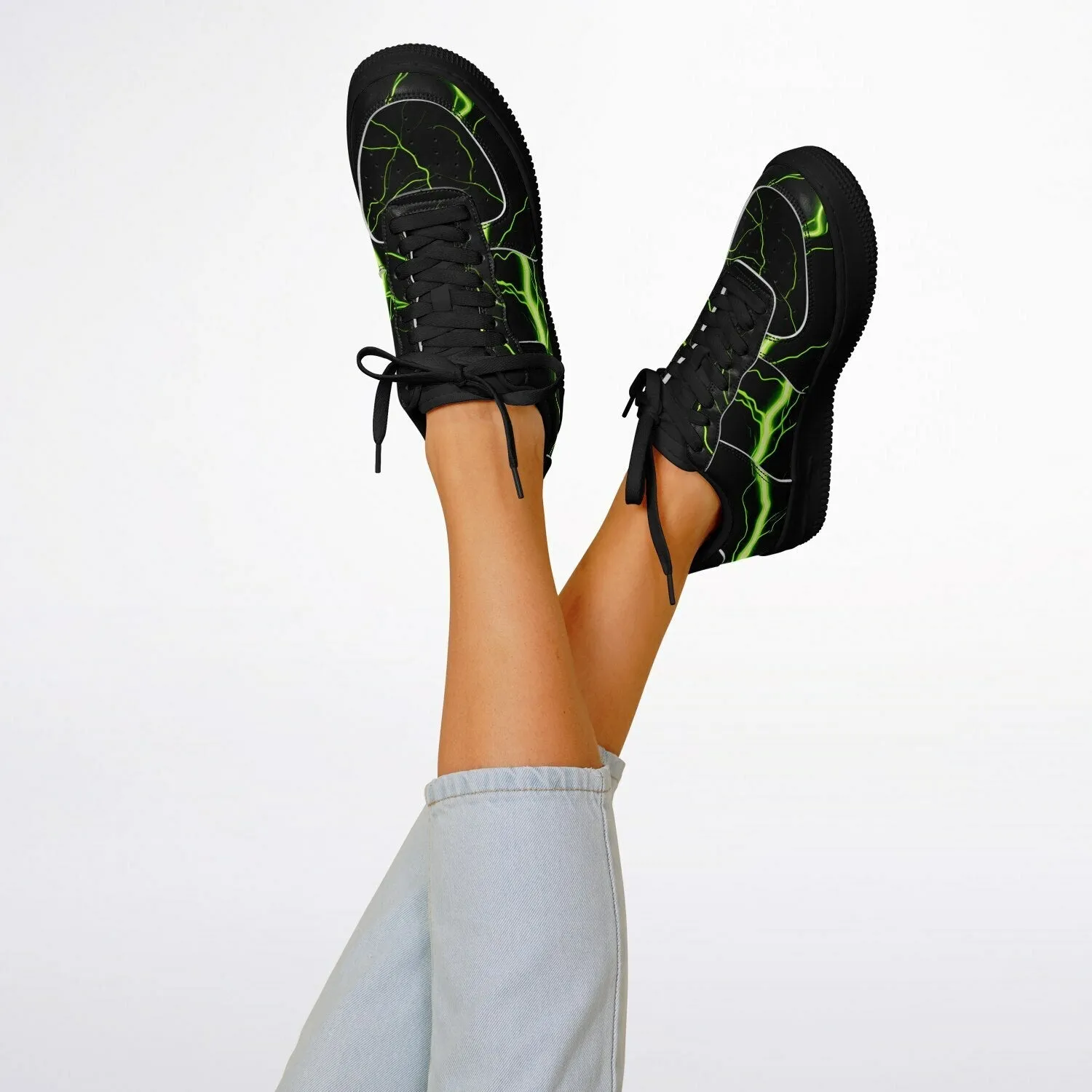 Green Thunderbolts Classic Sneakers