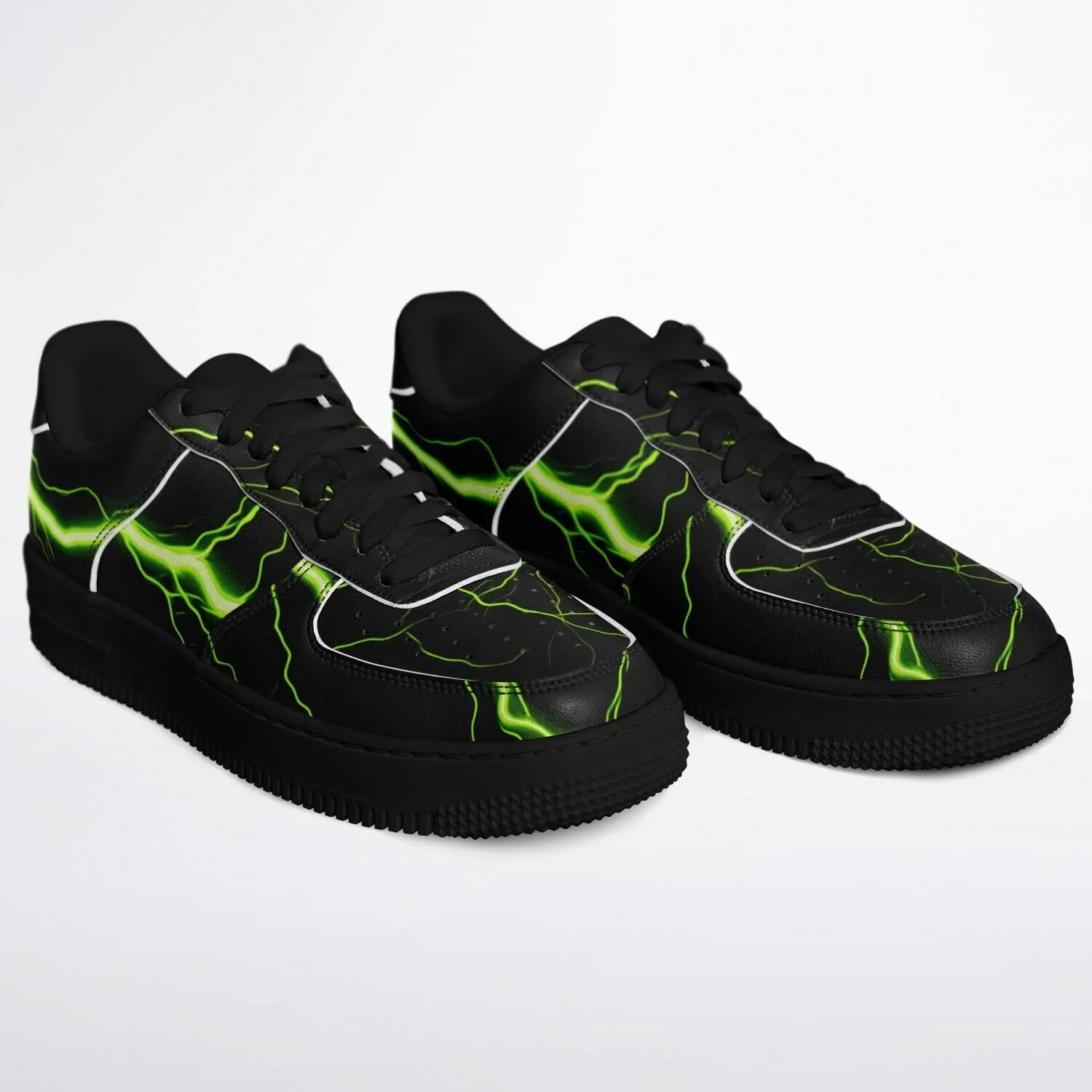 Green Thunderbolts Classic Sneakers