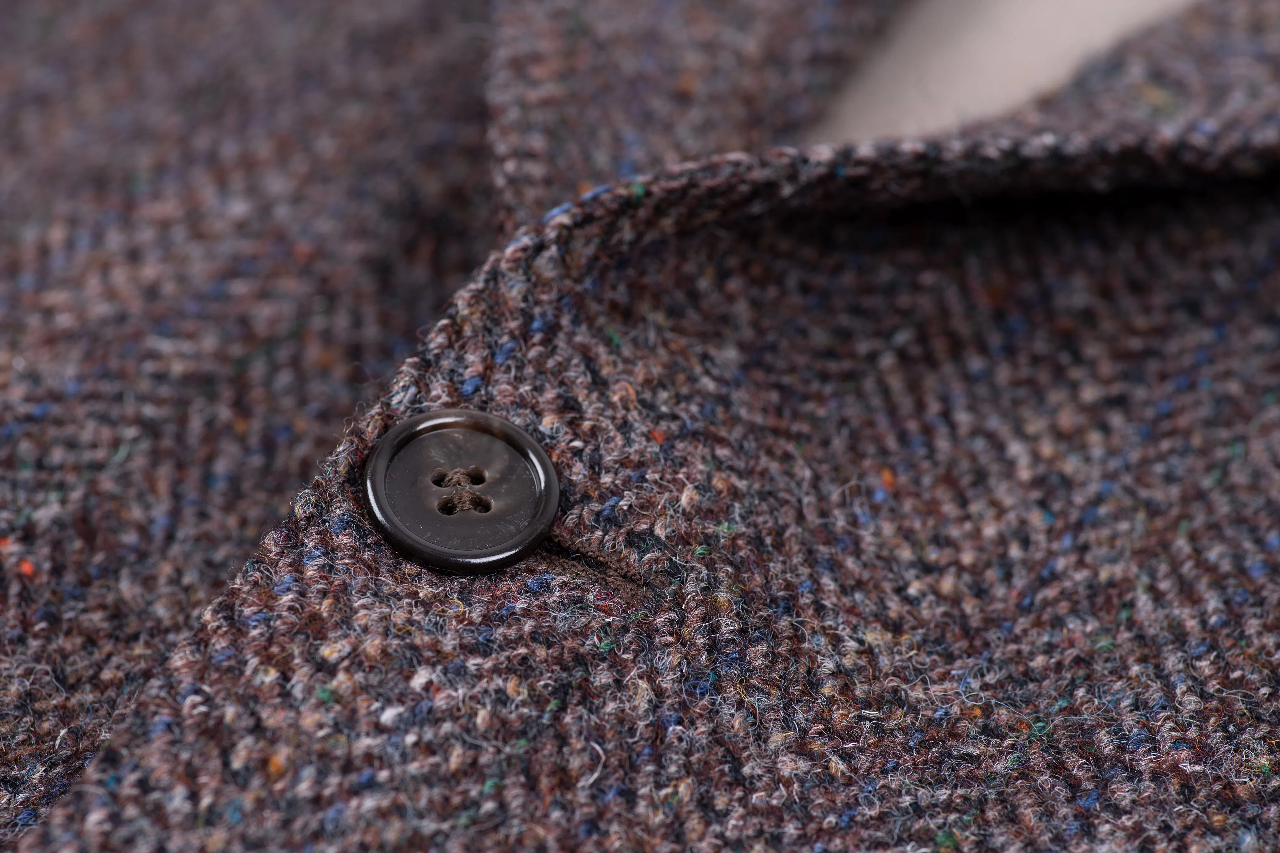 Harris Tweed Brown Wool Sport Coat Blazer, US 40R, EU 50