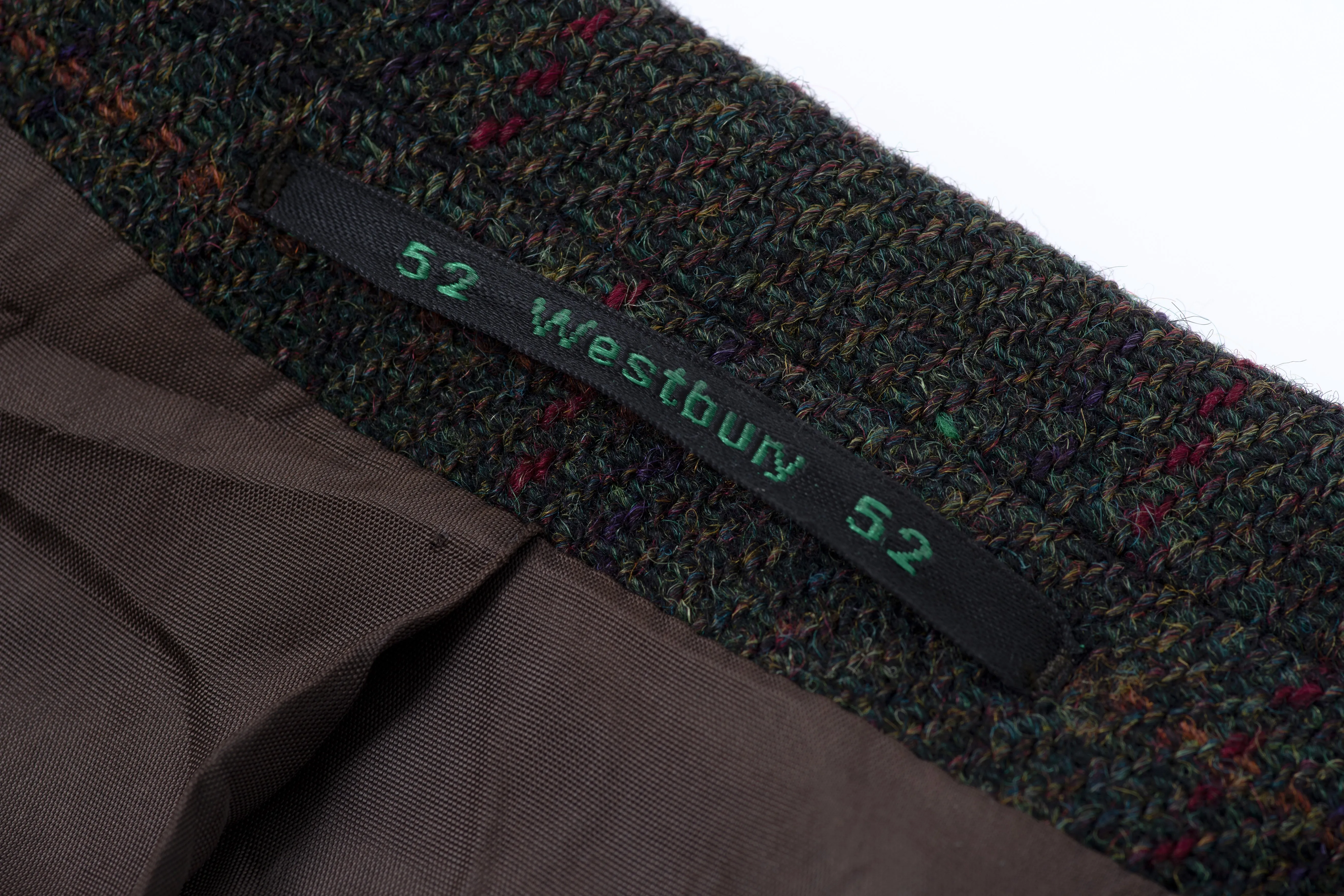 Harris Tweed Plaid Forest Green 2 Button Blazer Sport Coat, US 42R, EU 52