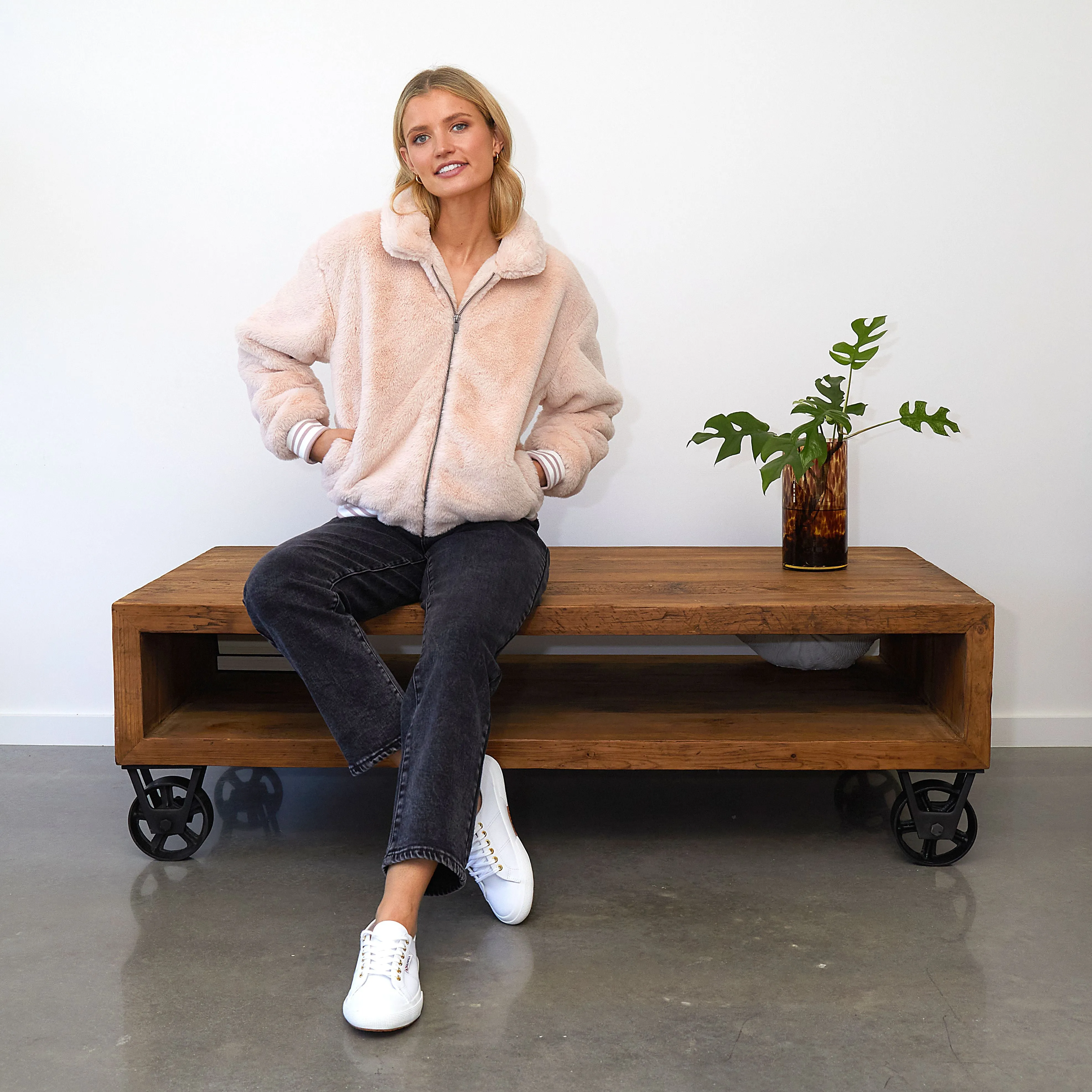 Nora Bomber Jacket - Soft Pink