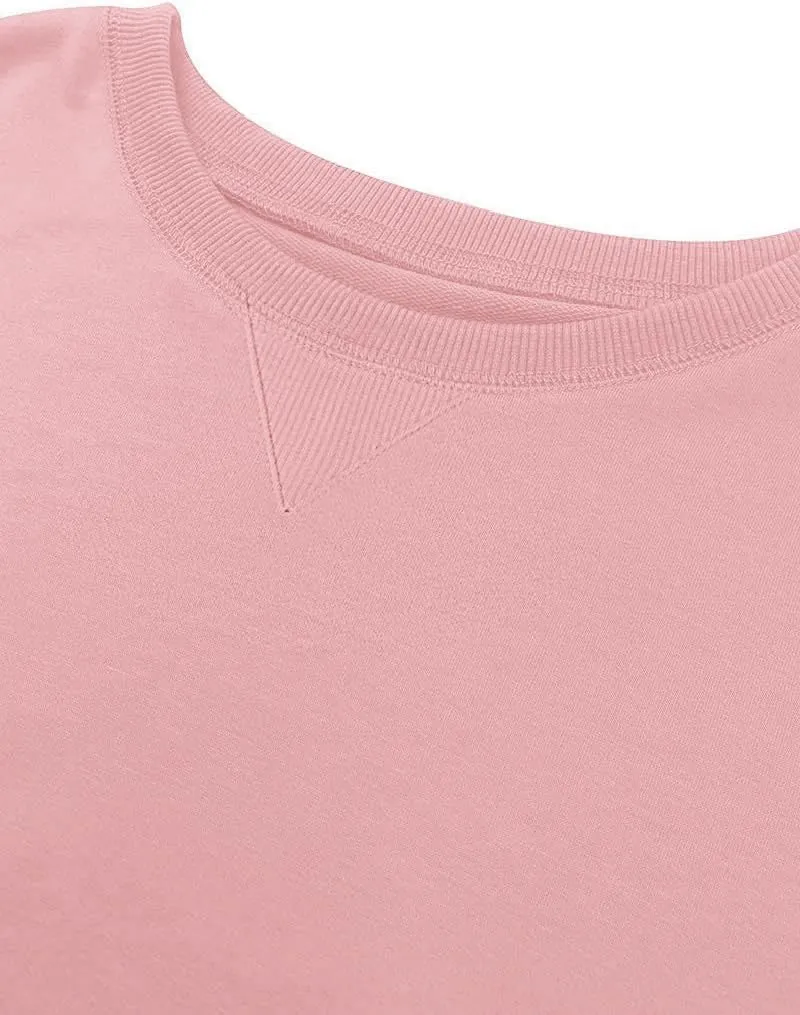OPOIPIN Women's Fall Long Sleeve Crew Neck Sweatshirt Pullover Top with Pocket