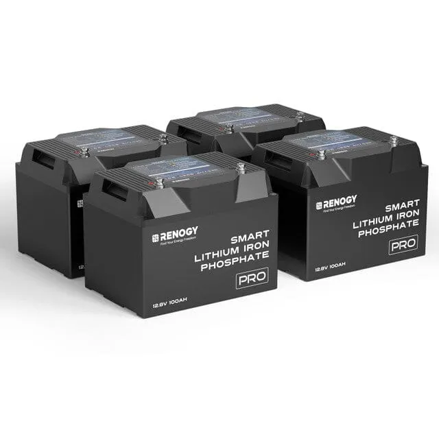 Renogy 12V 100Ah Pro Smart Lithium Iron Phosphate Battery w/Bluetooth & Self-heating Function
