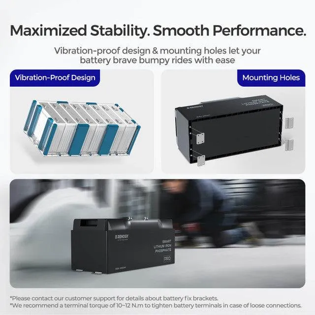 Renogy 12V 200Ah Pro Smart Lithium Iron Phosphate Battery w/Bluetooth & Self-heating Function