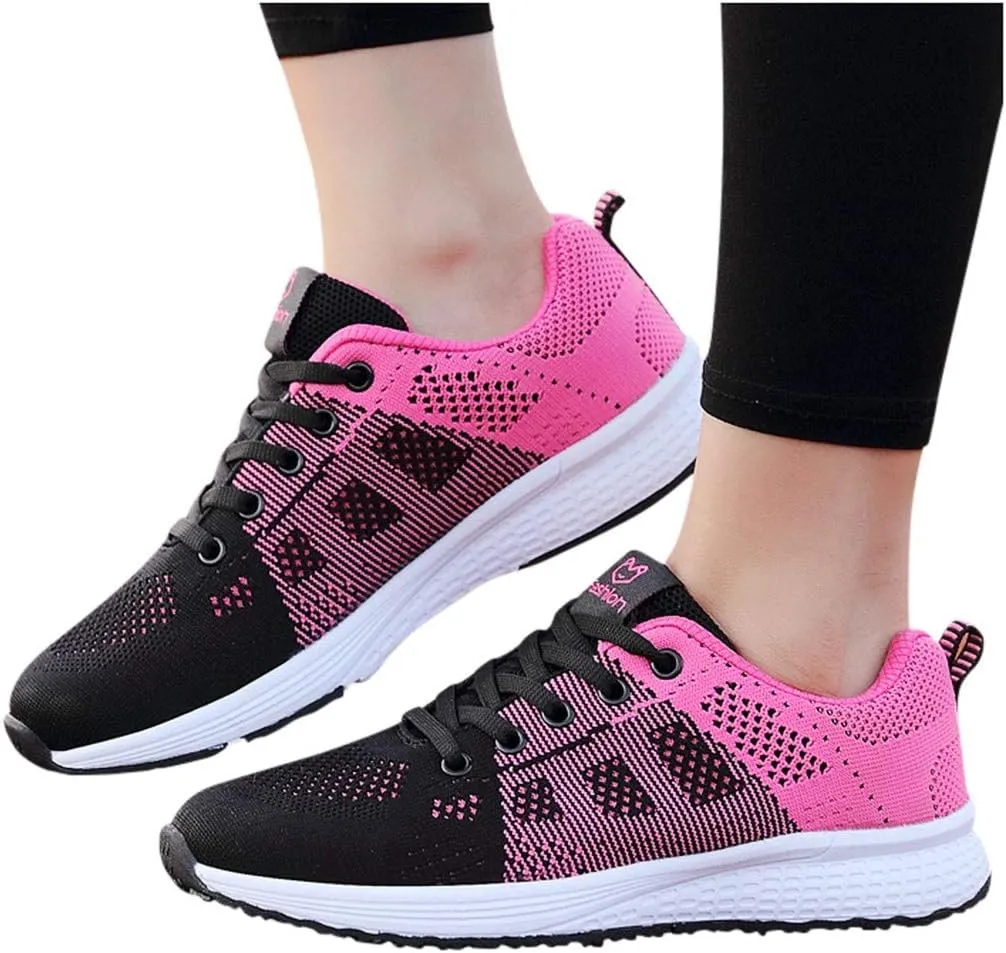 Women's Sneakers Athletic Sport Running Shoes Lace Up Mens Casual Shoes Slip On Men's Shoes Casual Black Platform Sneaker Tennis Shoe Cross Trainer Shoe